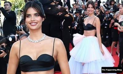 Sara Sampaio Displays Her Toned Figure at the 75th Annual Cannes Film Festival on fanspics.com