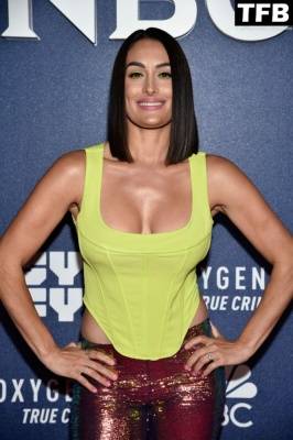 Nikki Bella Flaunts Her Cleavage at NBCUniversal 19s 2022 Upfront Press Junket on fanspics.com