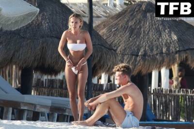 Tiffany Watson Wears a White Bikini as She Hits the Beach in Mexico - Mexico on fanspics.com