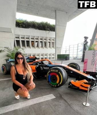 Claudia Romani Attends the F1 McLaren Event in Miami Beach on fanspics.com