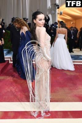 Dove Cameron Displays Her Slender Figure at The 2022 Met Gala in NYC on fanspics.com
