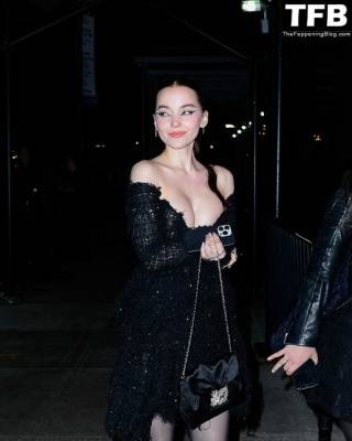 Dove Cameron Flaunts Her Tits As She Arrives at the Standard Hotel Met Gala Afterparty on fanspics.com