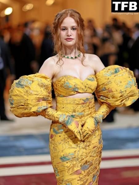Madelaine Petsch Displays Her Stunning Figure at The 2022 Met Gala in NYC on fanspics.com