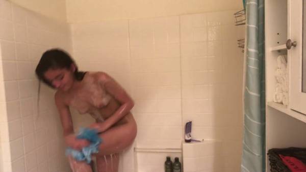 Emily Willis taking a shower before I stretched my ass out onlyfans porn videos on fanspics.com