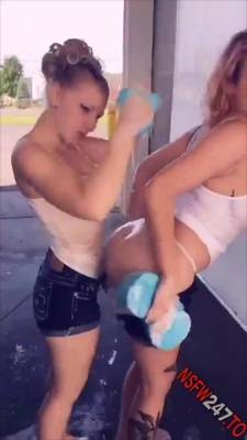Asia Riggs & Audrey Spocket sexy car wash snapchat premium xxx porn videos on fanspics.com