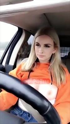 Aria Rayne boobs flashing while driving snapchat premium xxx porn videos on fanspics.com