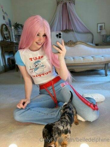 Belle Delphine And Puppy  Set  on fanspics.com