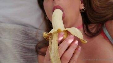 Christina Khalil Banana Blowjob  Video on fanspics.com