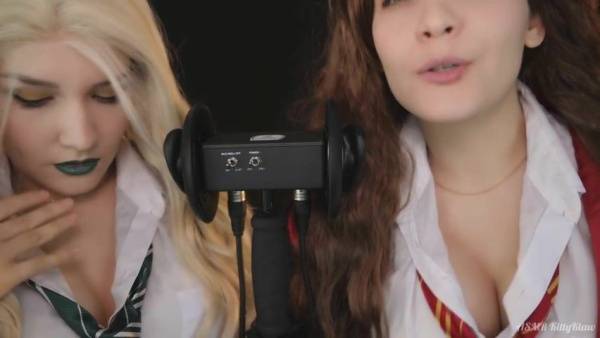 KittyKlaw ASMR - Patreon ASMR TWIN - Gryffindor&Slytherin - Ear LICKING - Mouth Sound on fanspics.com