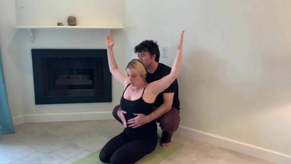 Stepson helps stepmom with yoga and stretches her pussy (2)1 4 on fanspics.com