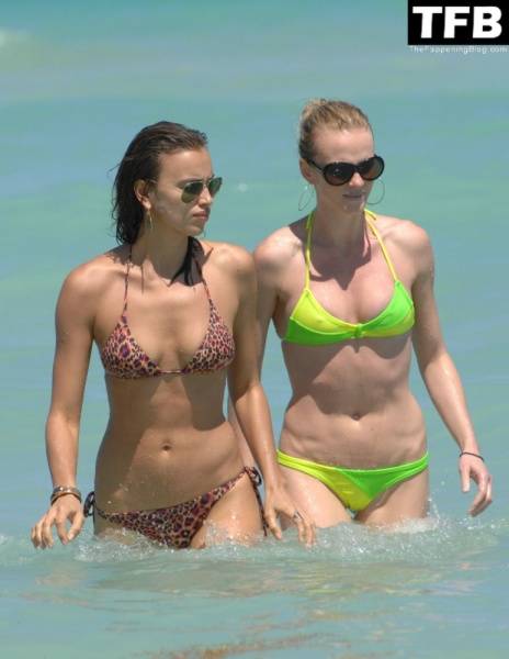 Irina Shayk & Anne Vyalitsyna Enjoy a Day on the Beach in Miami on fanspics.com
