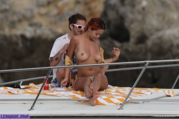  Rita Ora Topless On A Yacht Without Watermark And HQ on fanspics.com