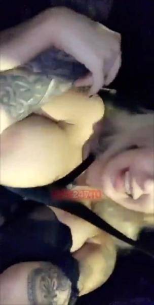 Luna Skye pussy fingering in car snapchat premium xxx porn videos on fanspics.com