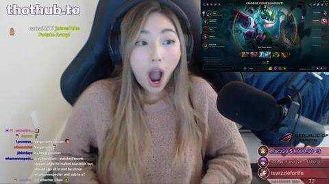 XChocoBars/Janet Rose Lifts Sweater Shows Cleavage on fanspics.com
