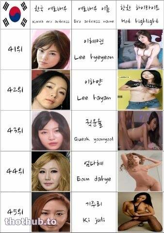 South Korean Woman Ero Actress Nude Model They Are Not A Pornstar AV Ranking Top 60 5 - North Korea on fanspics.com