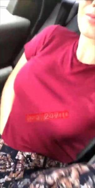 Eva Lovia little pussy fingering while driving on back seat snapchat premium 2019/05/23 on fanspics.com