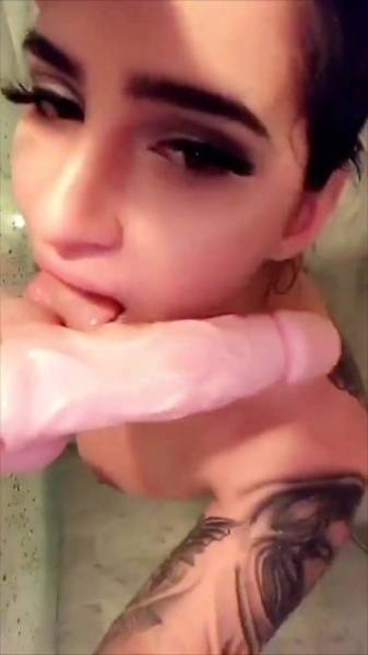 Cassie Curses shower dildo blowjob & riding snapchat premium free xxx porno video on fanspics.com