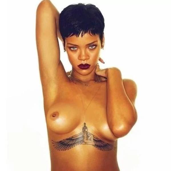 Rihanna Nude Topless Photoshoot Photos  on fanspics.com