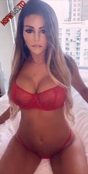 Juli Annee red bikini tease snapchat premium xxx porn videos on fanspics.com