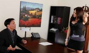 Sexy office milf fuck with wonderfully groomed Chanel Preston on fanspics.com