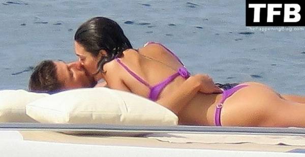 Ruben Dias Packs on the PDA with a Mysterious Scantily-Clad Woman on a Boat in Formentera on fanspics.com