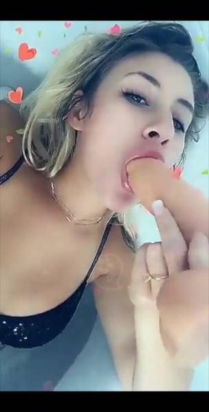 LucyLaceee dildo in her mouth & pussy show snapchat premium xxx porn videos on fanspics.com