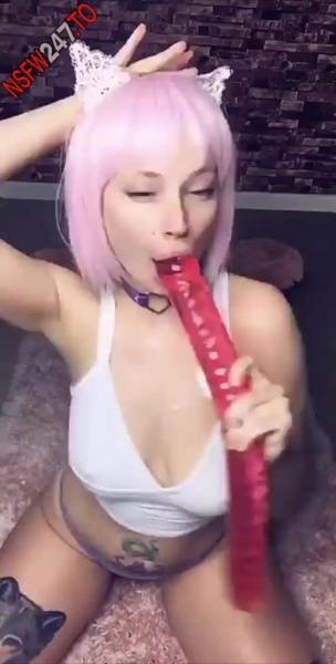 Asia Riggs red dildo blowjob snapchat premium xxx porn videos on fanspics.com