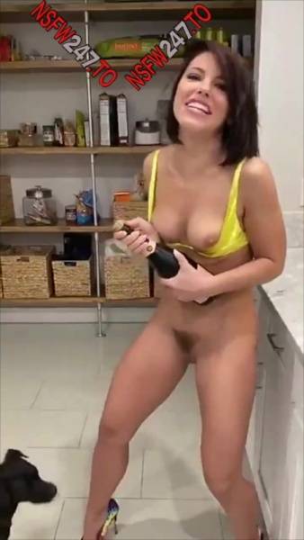 Adriana Chechik masturbating till squirt & drinking it snapchat premium xxx porn videos on fanspics.com