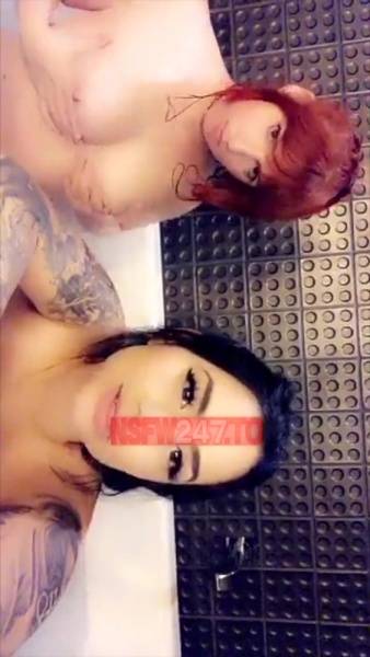 Amber Dawn with Cassie Curses bathtub show snapchat premium xxx porn videos on fanspics.com