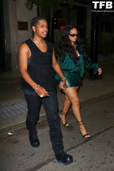 Rihanna & ASAP Rocky Enjoy a Date Night at the Ned Hotel on fanspics.com