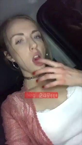Karla Kush car blowjob & pussy play snapchat premium xxx porn videos on fanspics.com