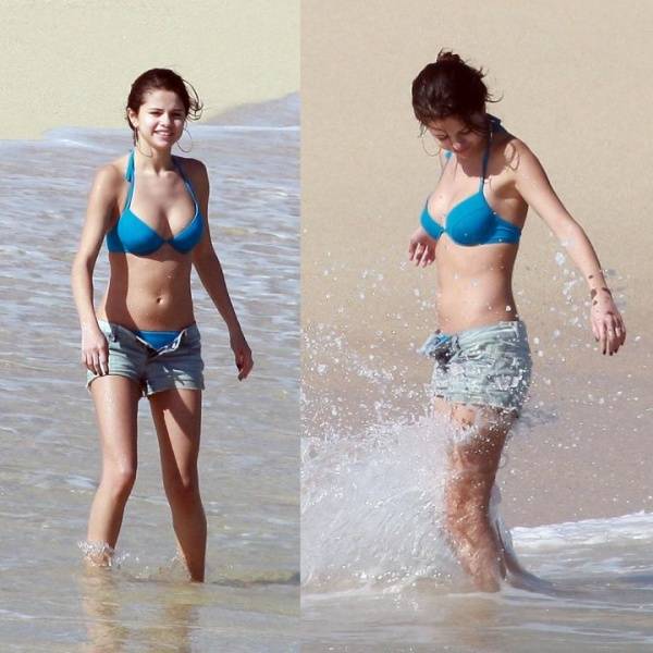 Selena Gomez Beach Bikini Shorts Photos  - Usa on fanspics.com