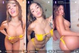 Lyna Perez Sexy Yellow Bikini Strip Tease Video  on fanspics.com