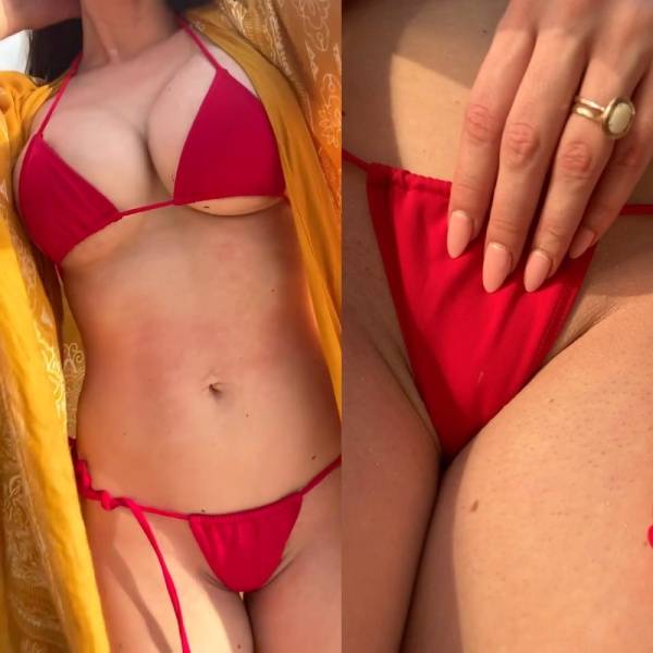 Abby Opel Nipple Beach Bikini Tease  Video  - Usa on fanspics.com