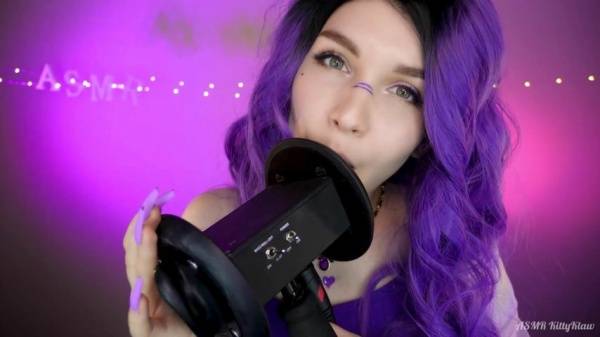 Kitty Klaw ASMR - Purple - Licking & Mouth sounds on fanspics.com