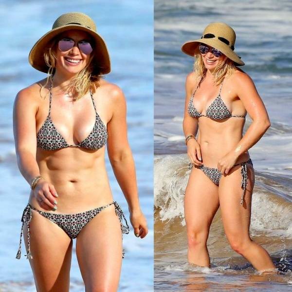 Hilary Duff Sexy Paparazzi Bikini Beach Set  - Usa on fanspics.com