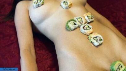 Christina Khalil Naked Body Sushi Onlyfans Set  nude on fanspics.com