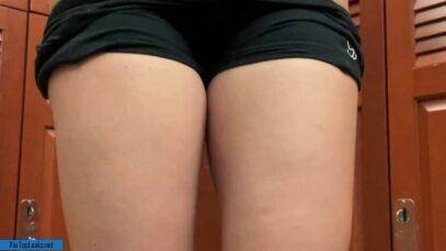 Christina Khalil Public Gym Shorts Strip Onlyfans Video  nude on fanspics.com