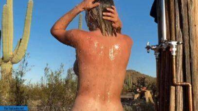Sara Jean Underwood Outdoor Shower Onlyfans Video  nude on fanspics.com