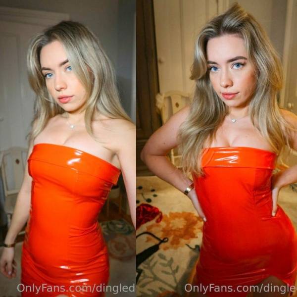 Dinglederper Red Leather Dress Onlyfans Nudes Leaked on fanspics.com