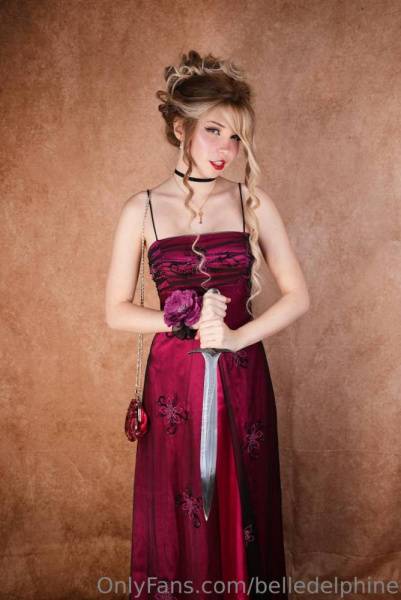 Belle Delphine Nude Prom Night Red Dress Onlyfans Set Leaked on fanspics.com