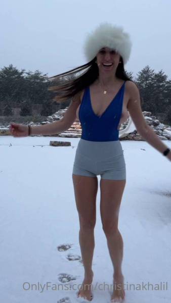 Christina Khalil Nipple Tease Snow Bodysuit Onlyfans Video Leaked on fanspics.com