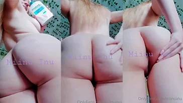 Miinu Inu Ass Lotion Massage Tease Video on fanspics.com