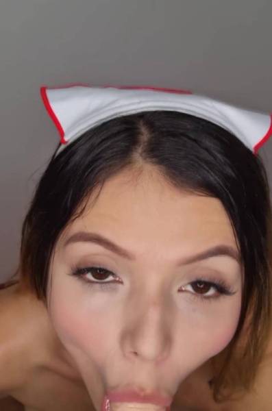 This naughty nurse gives you a special treatment! It was so sloppy with your big dick on fanspics.com