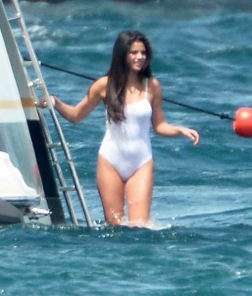 Selena Gomez See-Through One-Piece Set  - Usa on fanspics.com