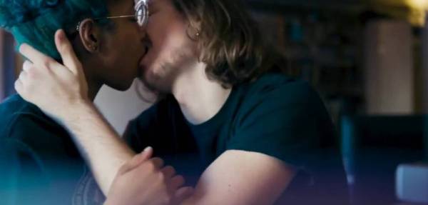 Interracial Couple Making Out on fanspics.com