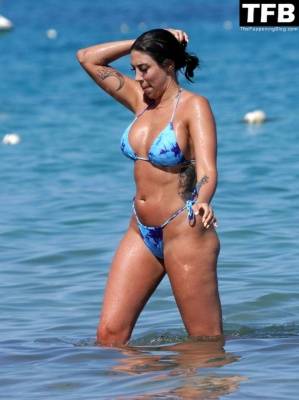 Tamara Joy Shows Off Her Sexy Bikini Body While Enjoying a Swim in Ibiza on fanspics.com