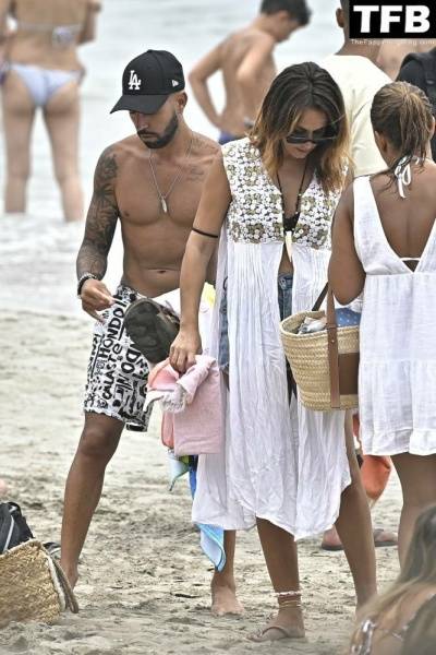 Raquel Lozano Flaunts Her Curves on the Beach in Ibiza on fanspics.com