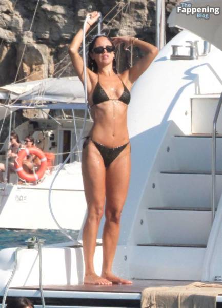 Eiza González Shows Off Her Sexy Bikini Body on a Luxurious Yacht in Ibiza (24 Photos) on fanspics.com