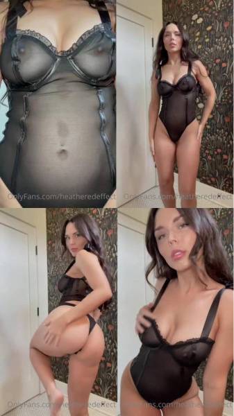 HeatheredEffect See-Through Lingerie Strip OnlyFans Video Leaked on fanspics.com